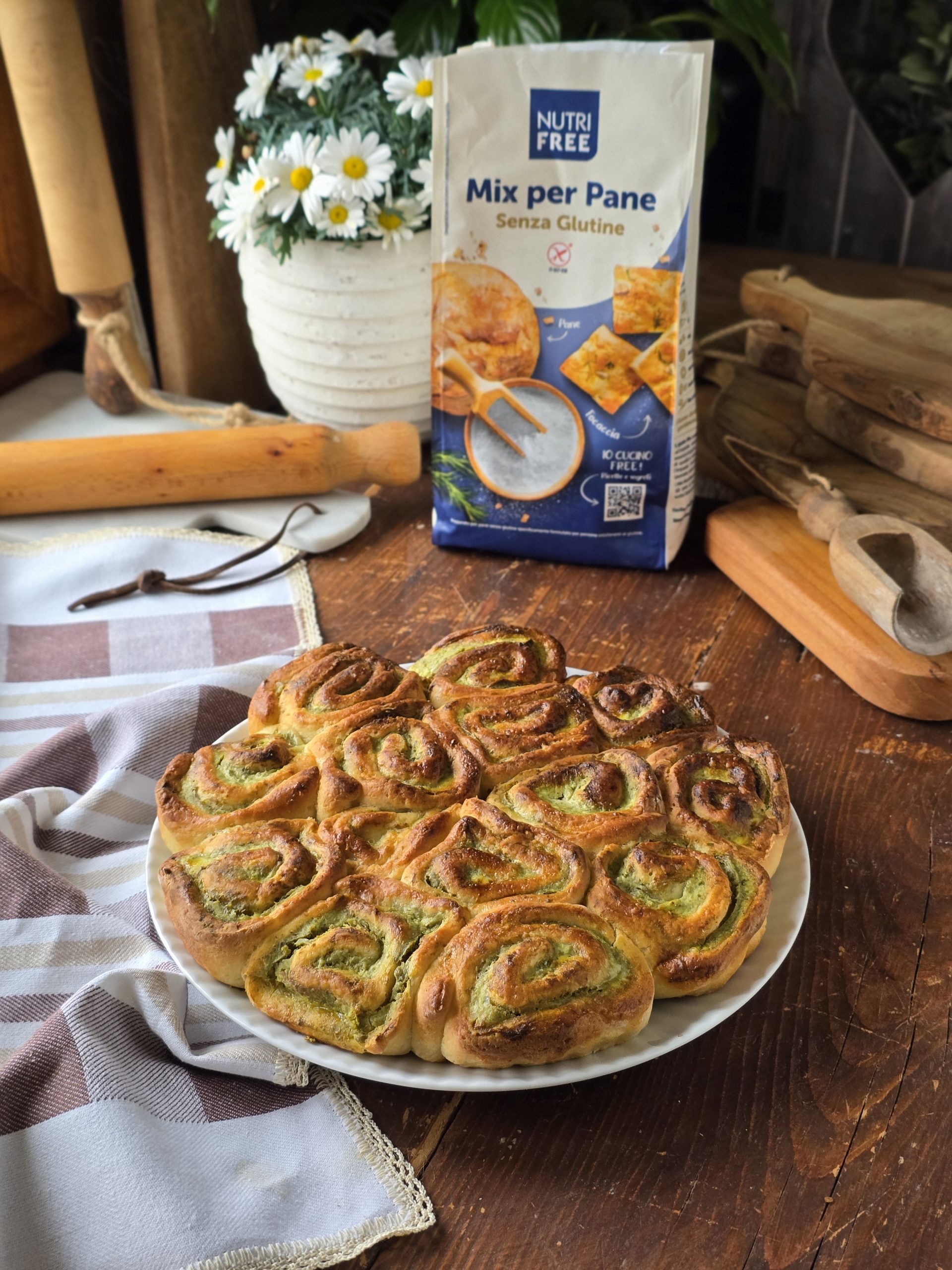 torta di rose salata senza glutine con mix pane